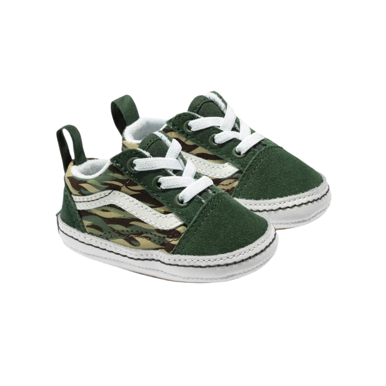 Old Skool Crib Flame Camo Green
