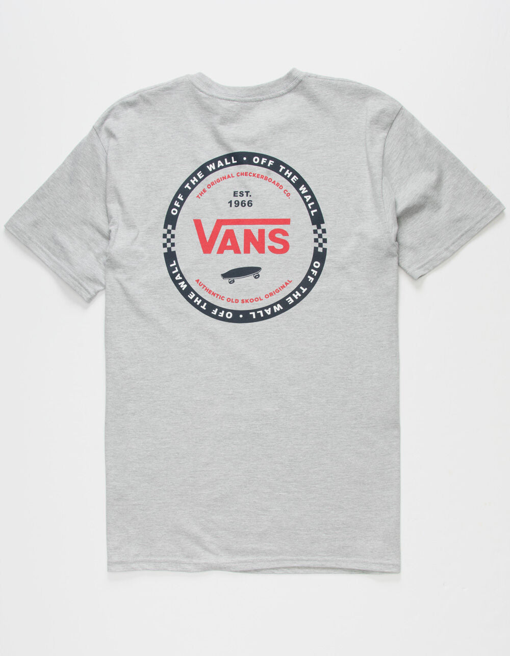 Vans Logo Check SS Athletic Grey T Shirt Gunthers Supply And Goods