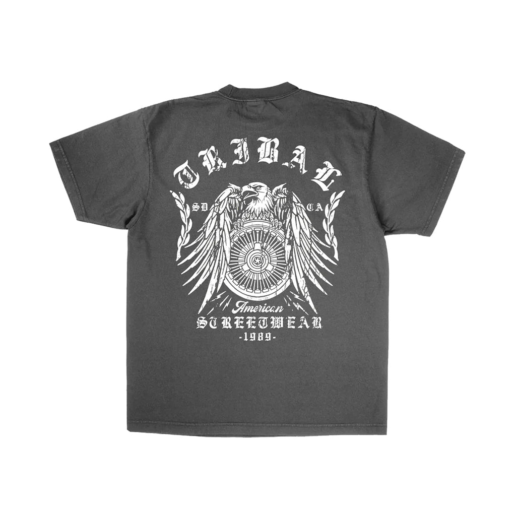 American Streetwear Distressed Tee Grey