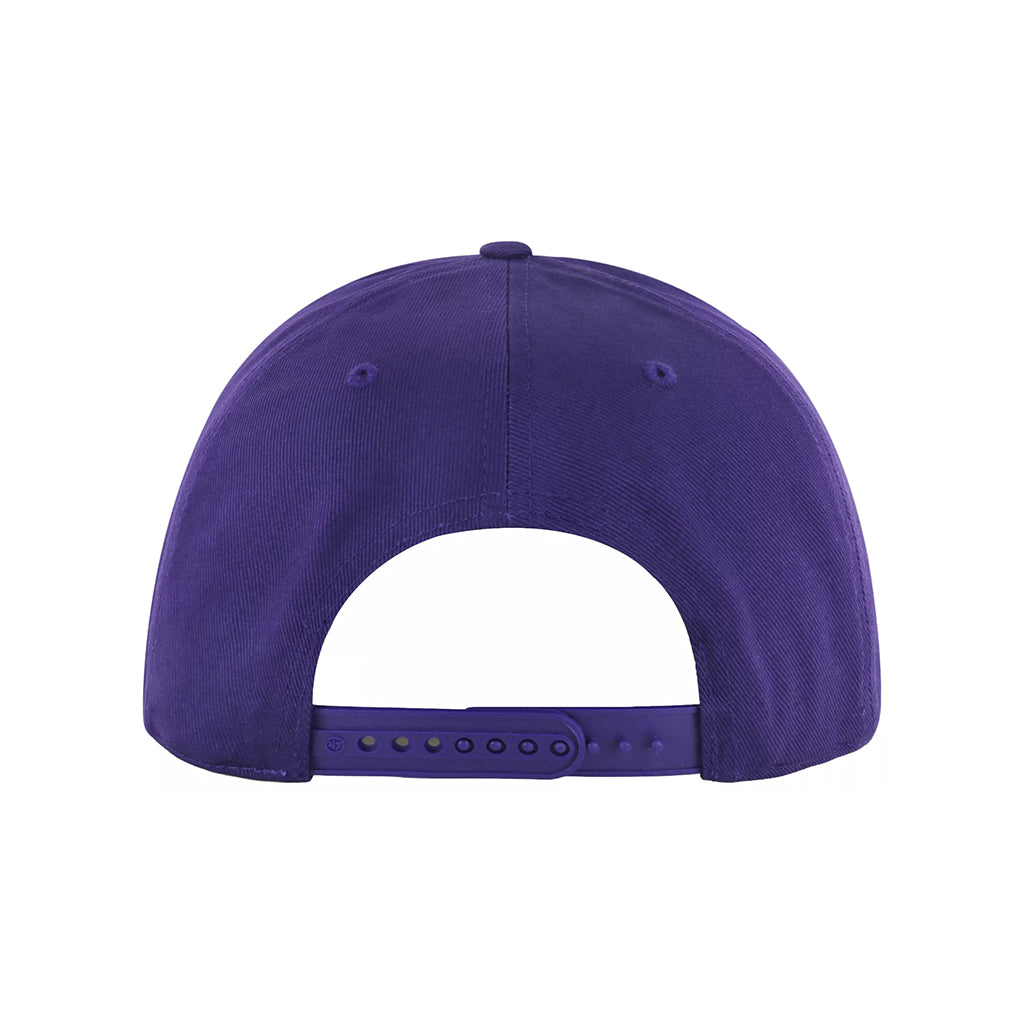 Purple baseball cap on a white background