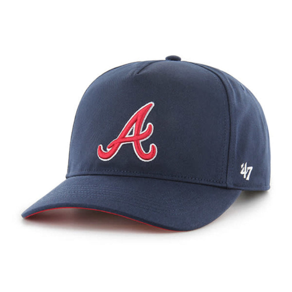 Navy blue cap with red logo and '47' brand on a white background