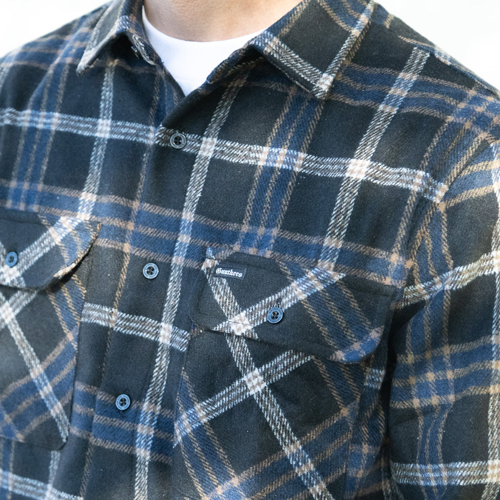 Birch Flannel Black Navy Plaid