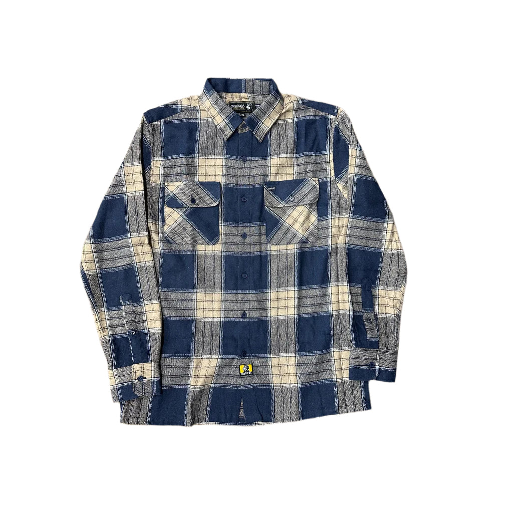 Birch Street Flannel Charcoal Navy Black Plaid