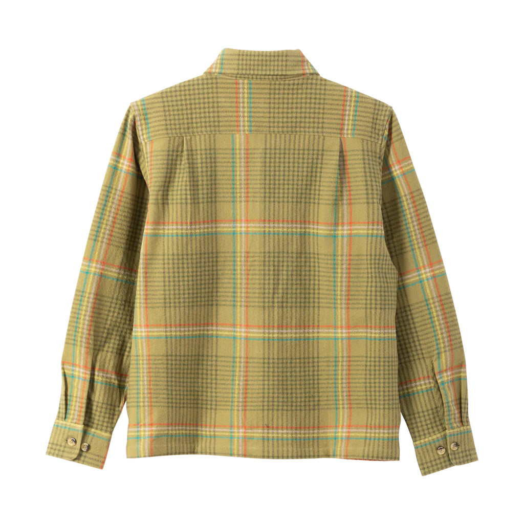 Green plaid shirt on a white background