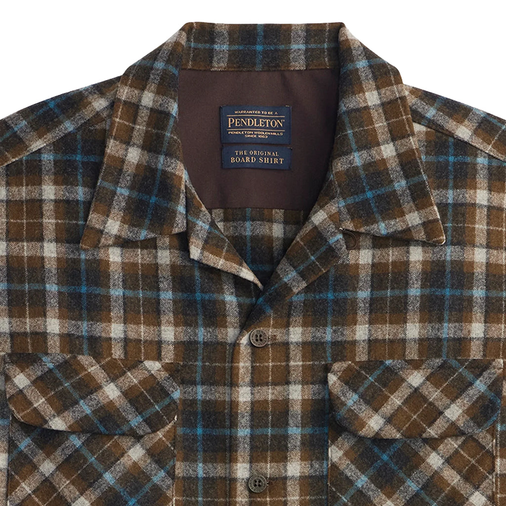 Plaid shirt with Pendleton label on a white background