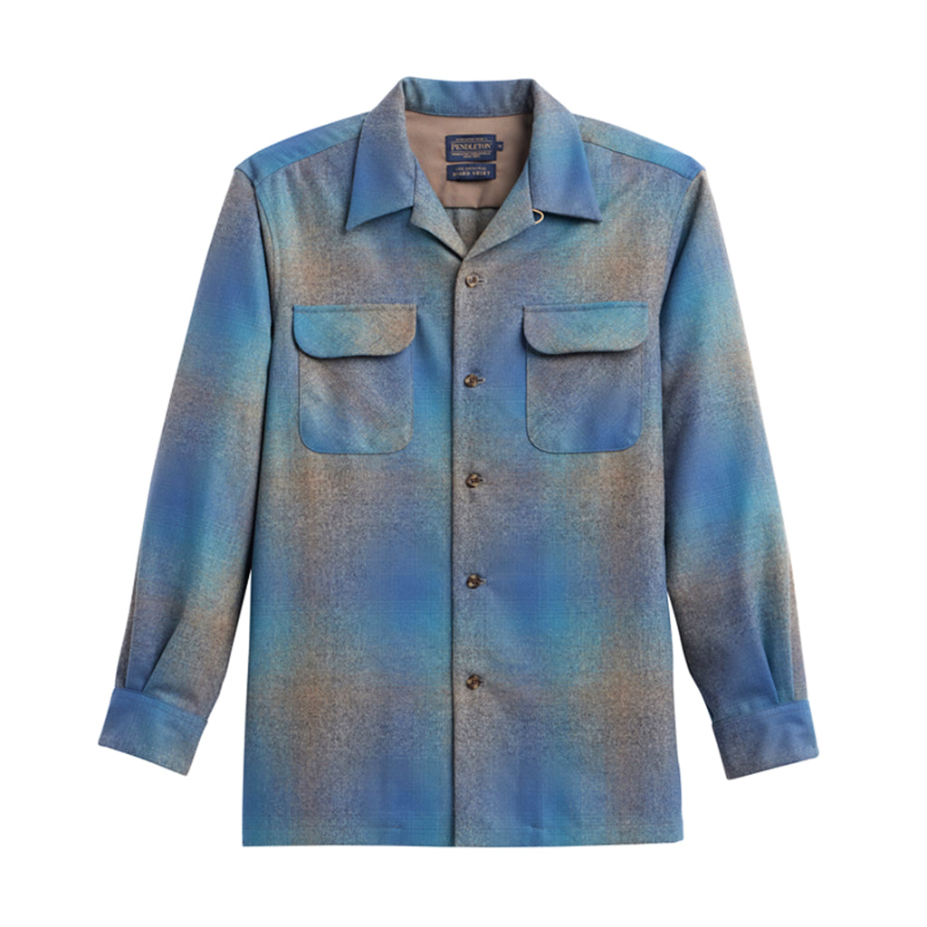 Pendleton | Board Shirt Blue Multi/Taupe Mix Ombre 25' | Button Up