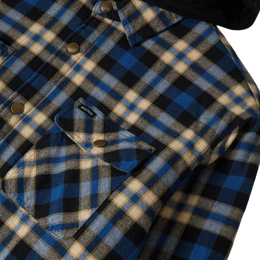 Bowery Quilted Hooded Jacket Navy/Cream