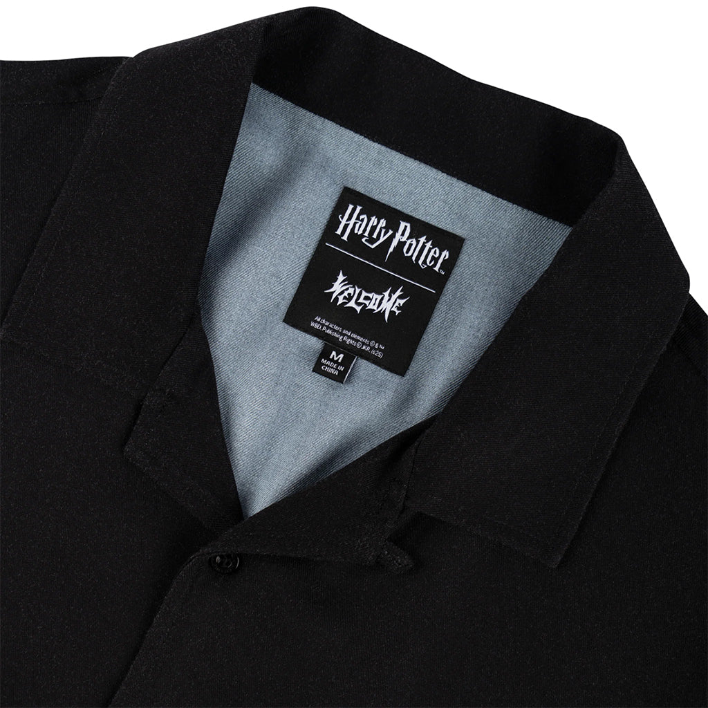 Black jacket with a Harry Potter label on a white background