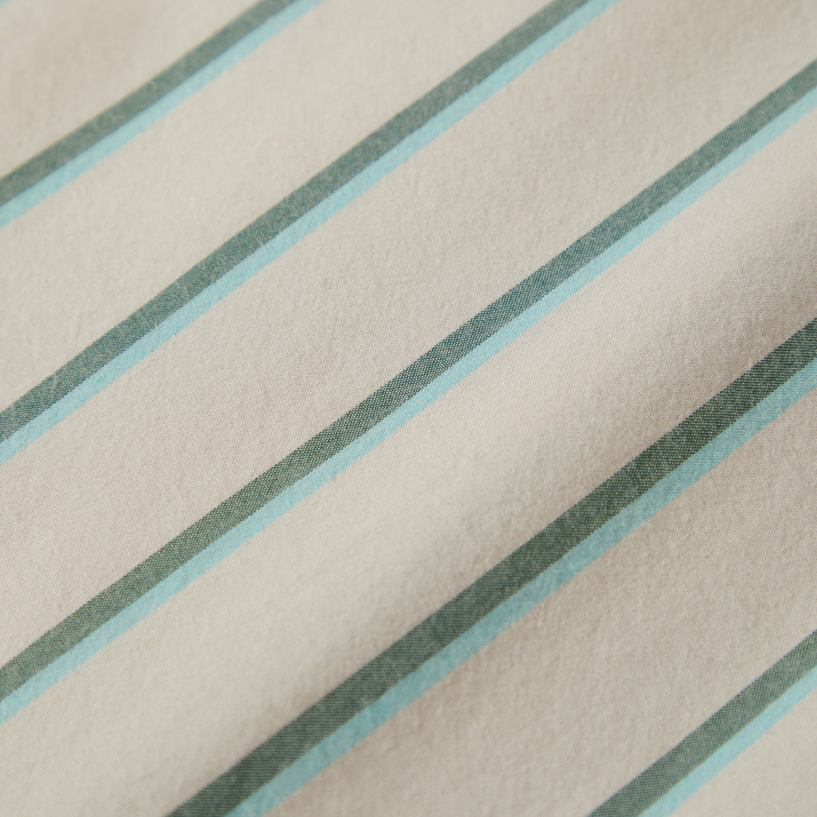 Cru Stripe SS Woven Beige/Pine Needle/Aquatic Green