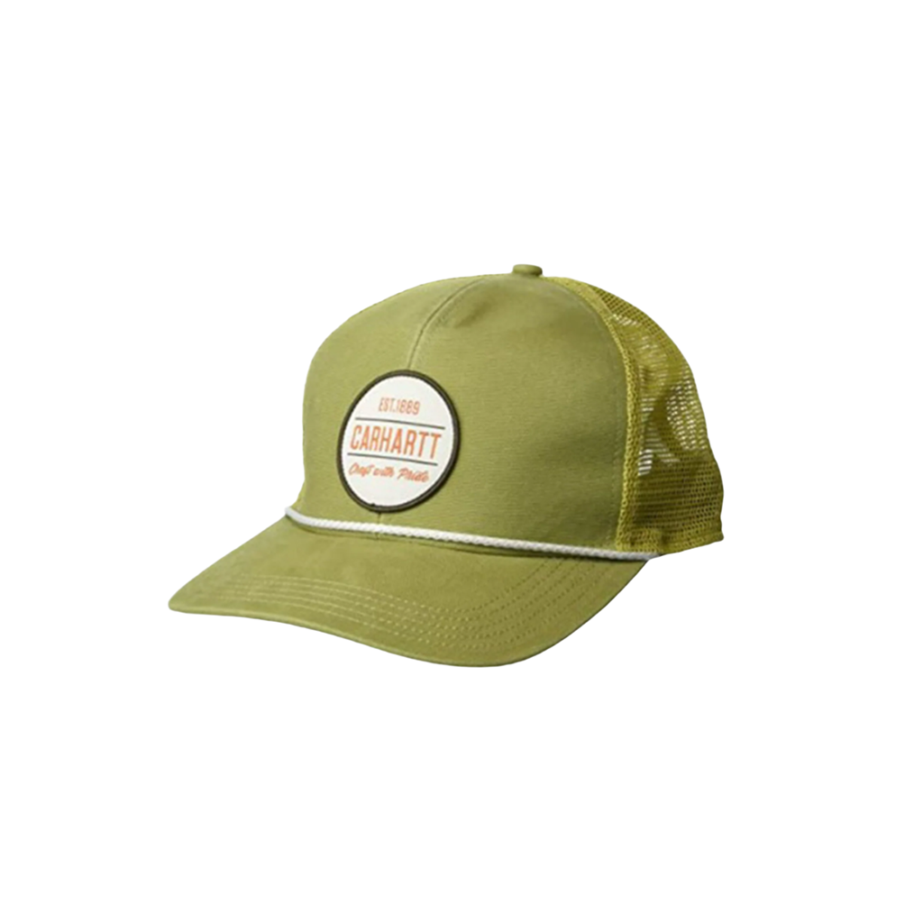 Carhartt Canvas Mesh-Back Craft Patch Cap Olive Hats