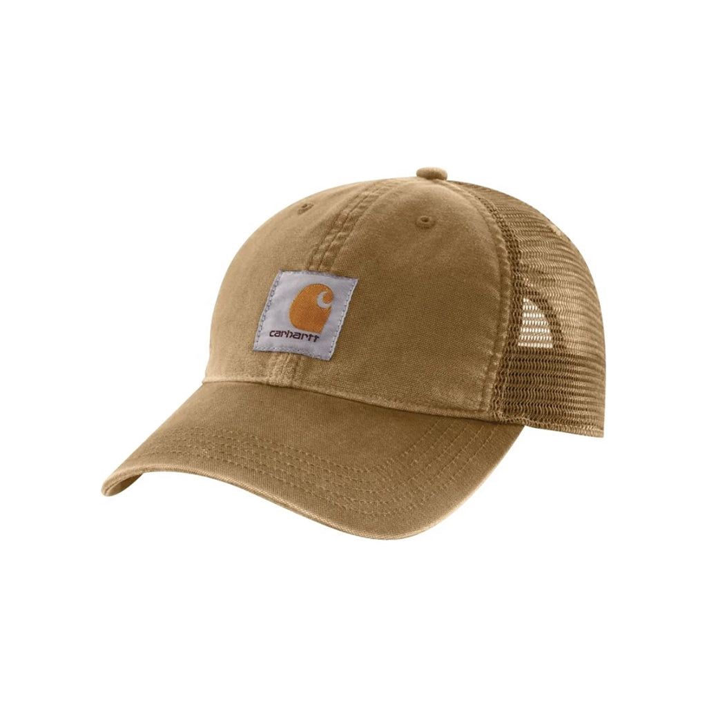 Brown cap with Carhartt logo on a white background