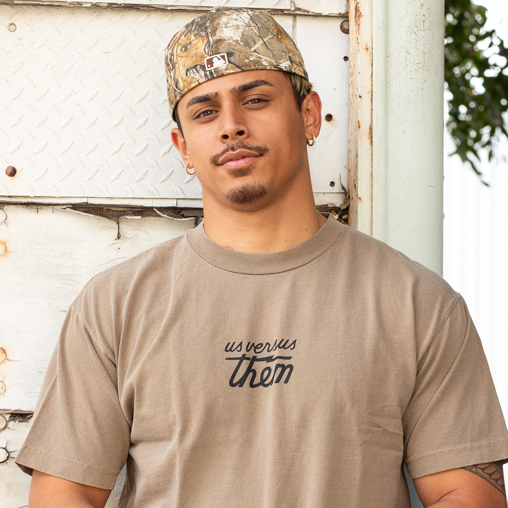 Center Us vs Them Tee Brown