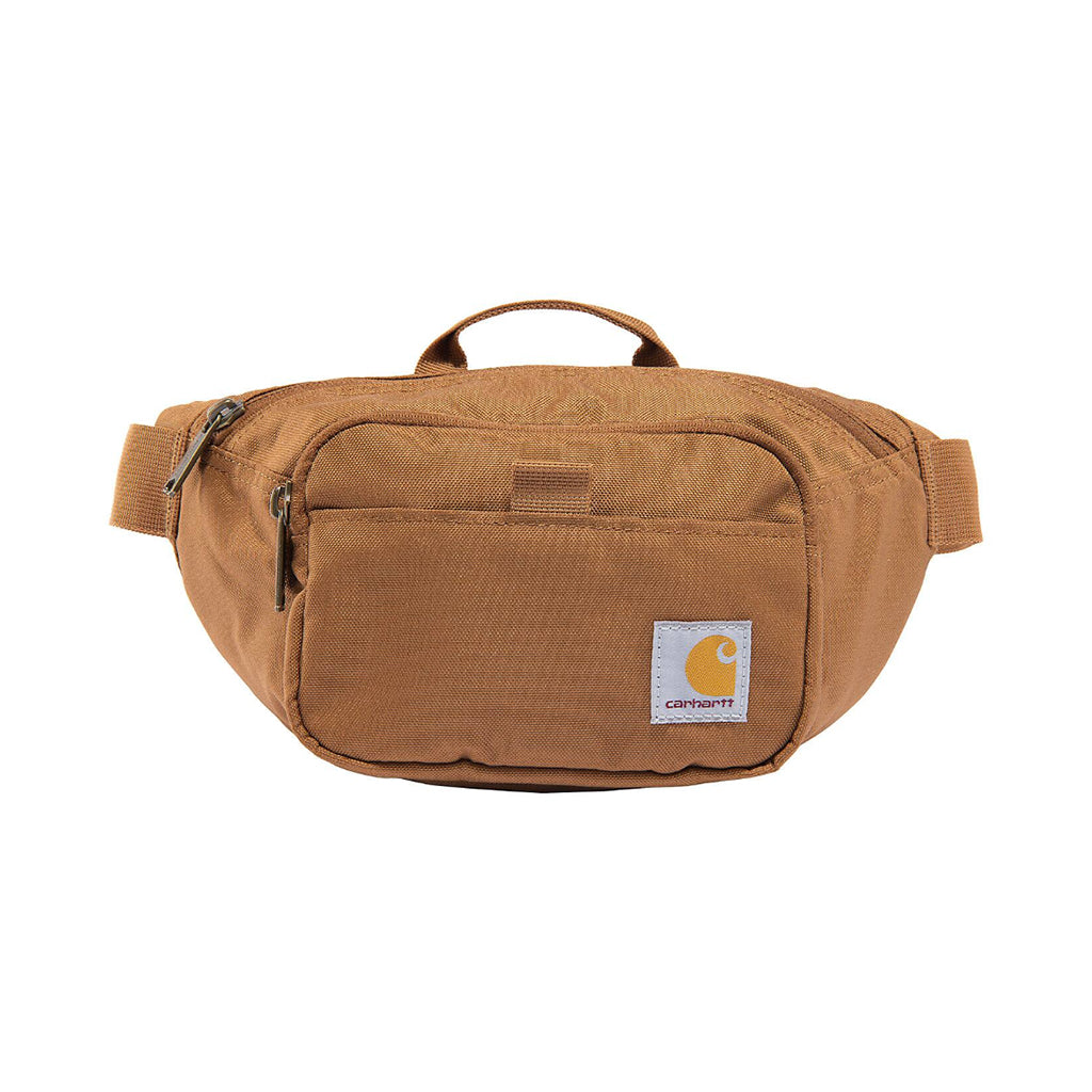 Brown waist bag with Carhartt logo on a white background