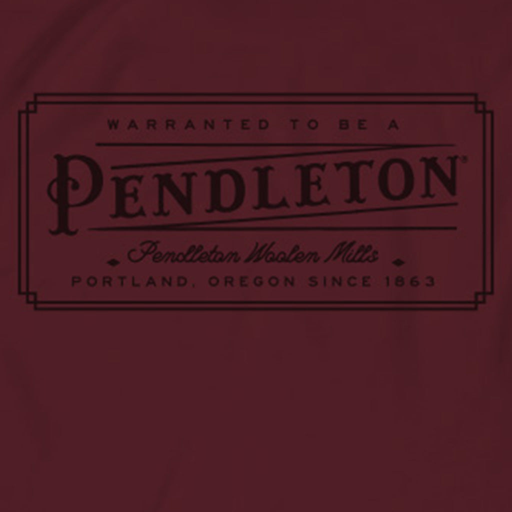Pendleton logo on a maroon background