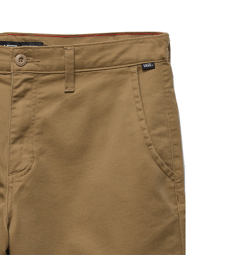 Close up of front pockets of Vans Authentic Chino Shorts Dirt