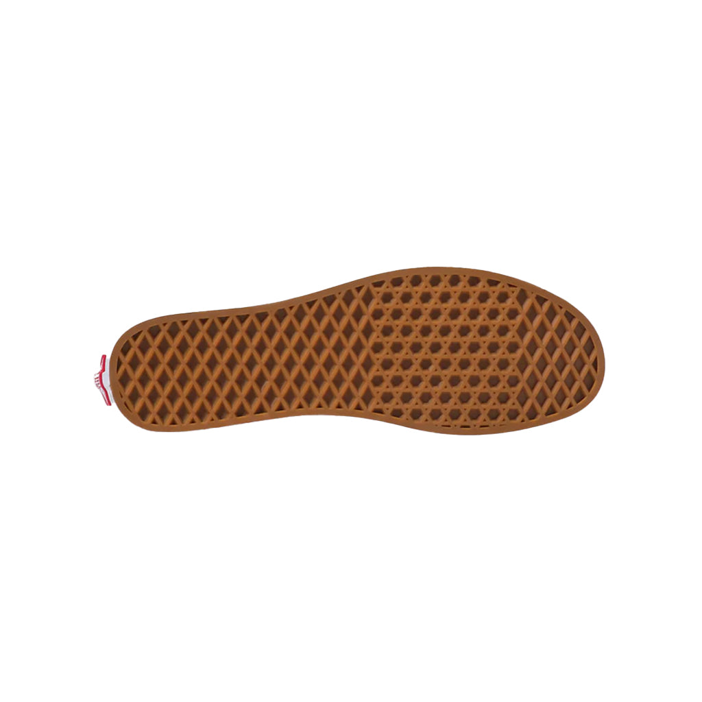 Brown shoe sole with textured pattern on a white background