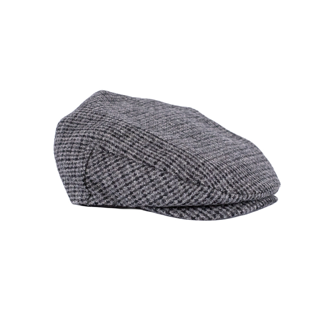 Gray flat cap on a white background