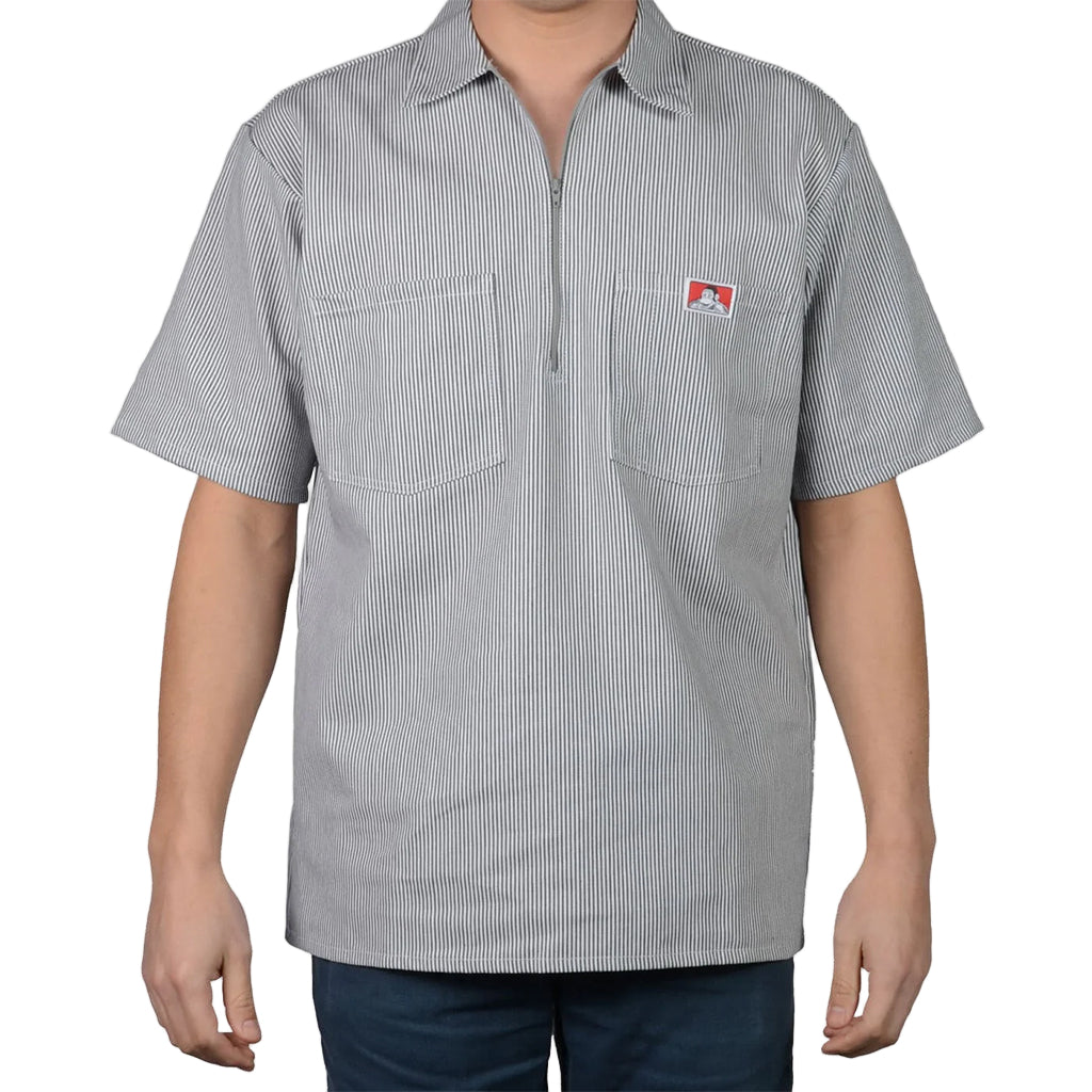 Half Zip Short Sleeve Hickory