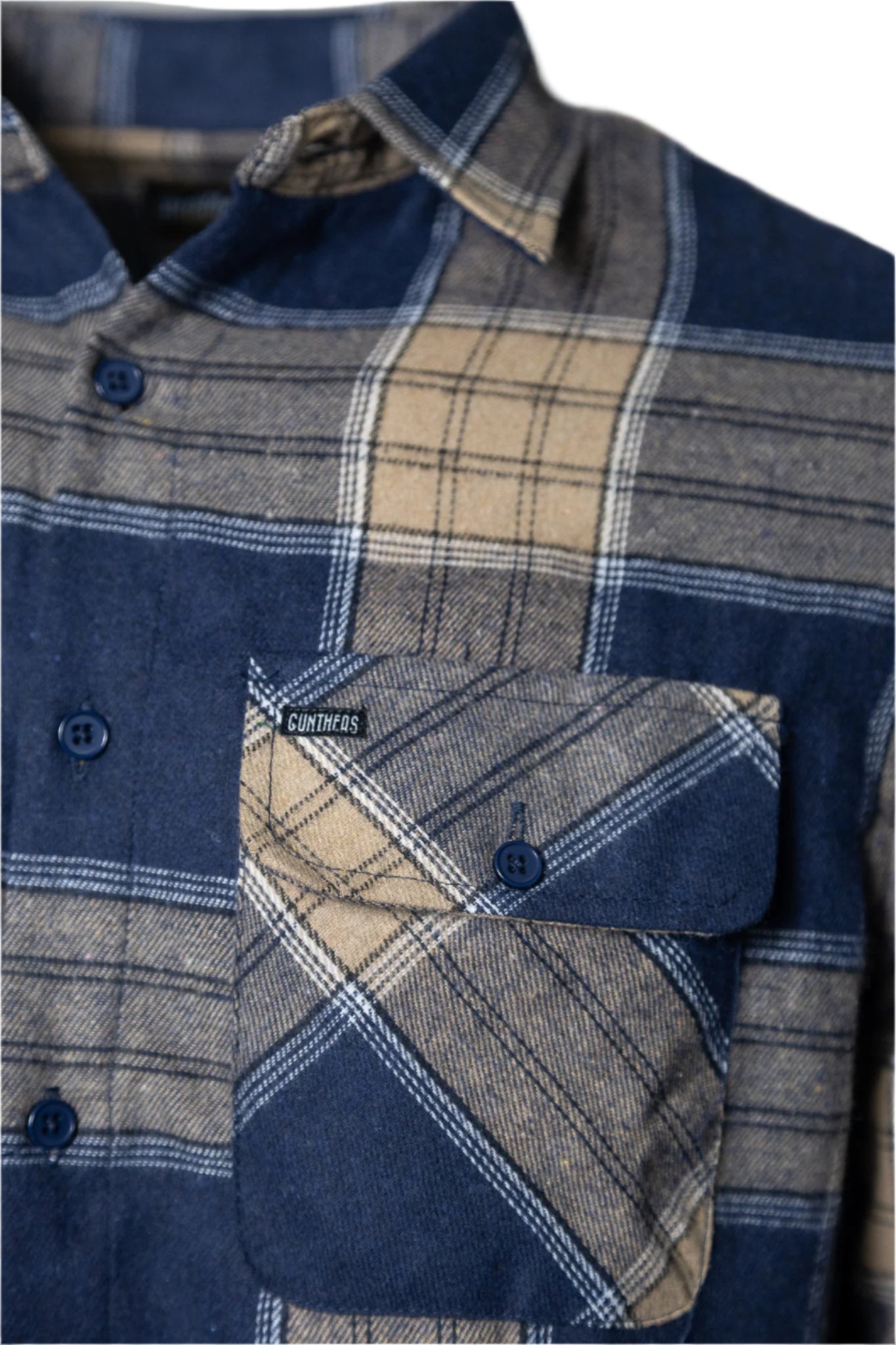 Birch Street Flannel Charcoal Navy Black Plaid