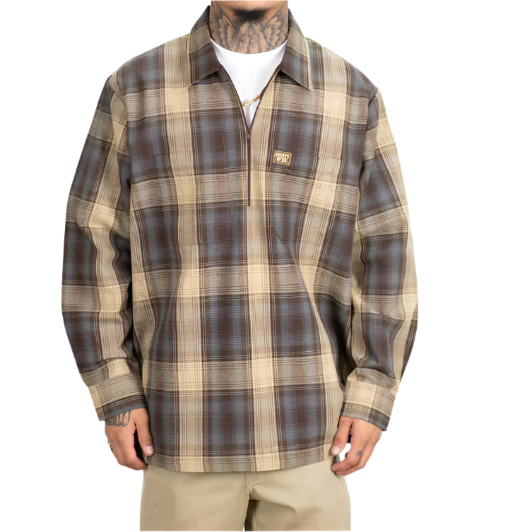 Long Sleeve Checker Shirt Brown/Grey