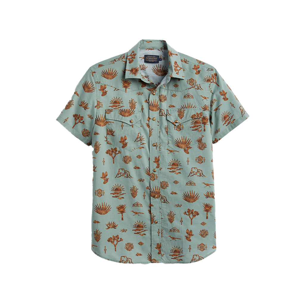 Laramie Shirt S/S Desert Print Sage