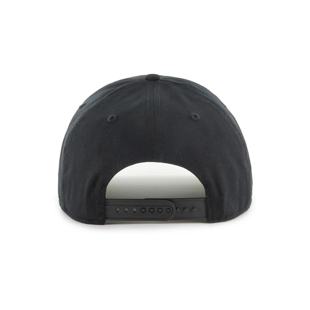 Black baseball cap on a white background