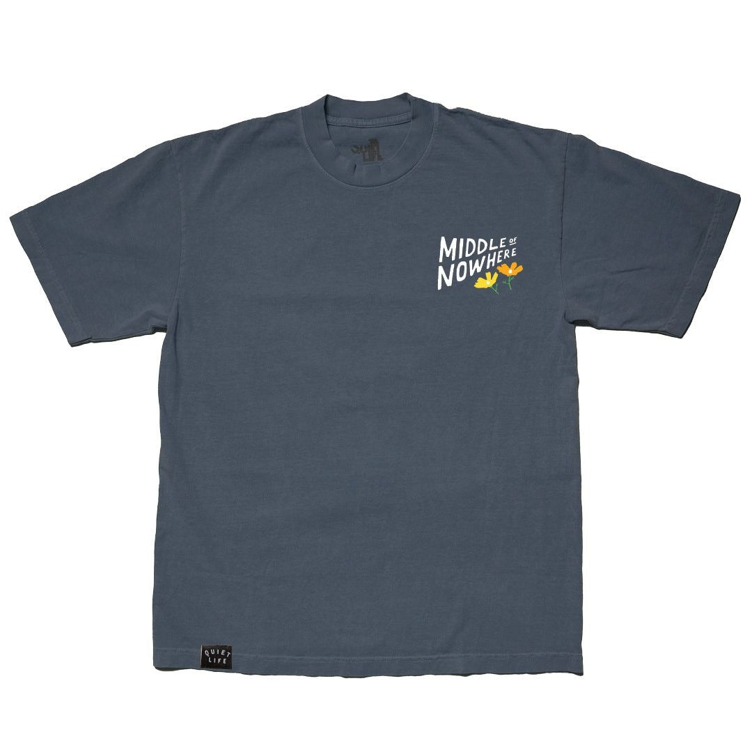 Lonely Palm Middle of Nowhere Tee Dolphin Blue