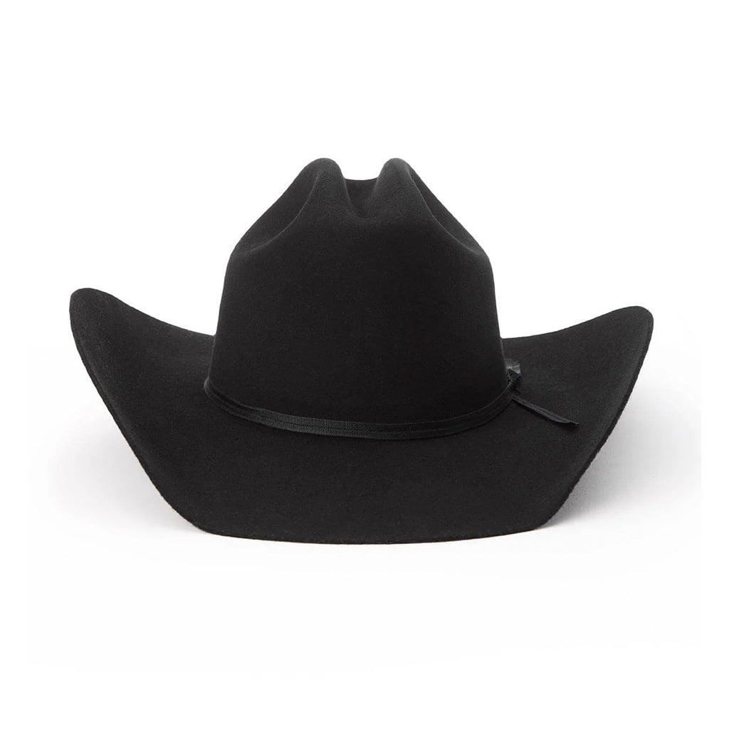 Black cowboy hat on a white background
