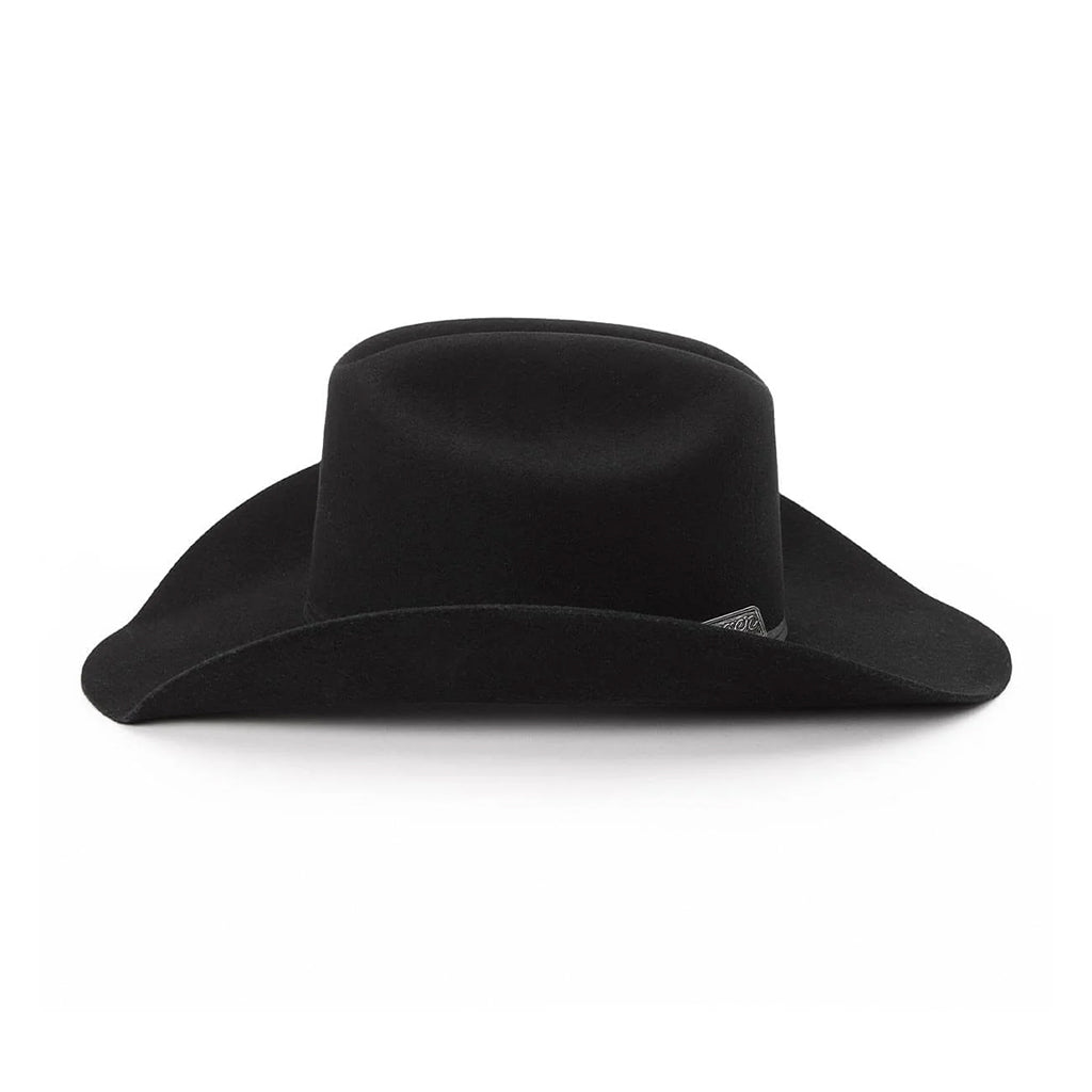 Black cowboy hat on a white background