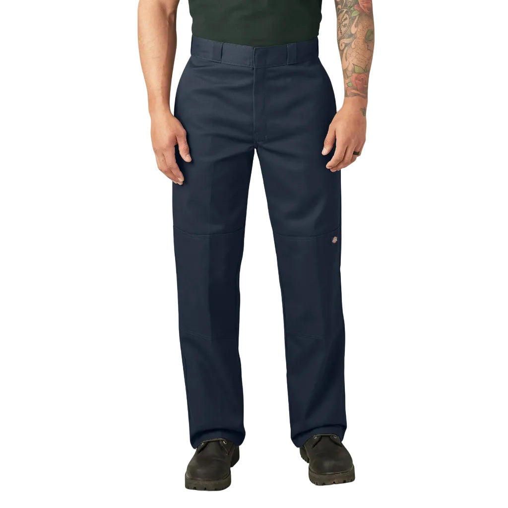 Loose Fit Double Knee Work Pants Dark Navy