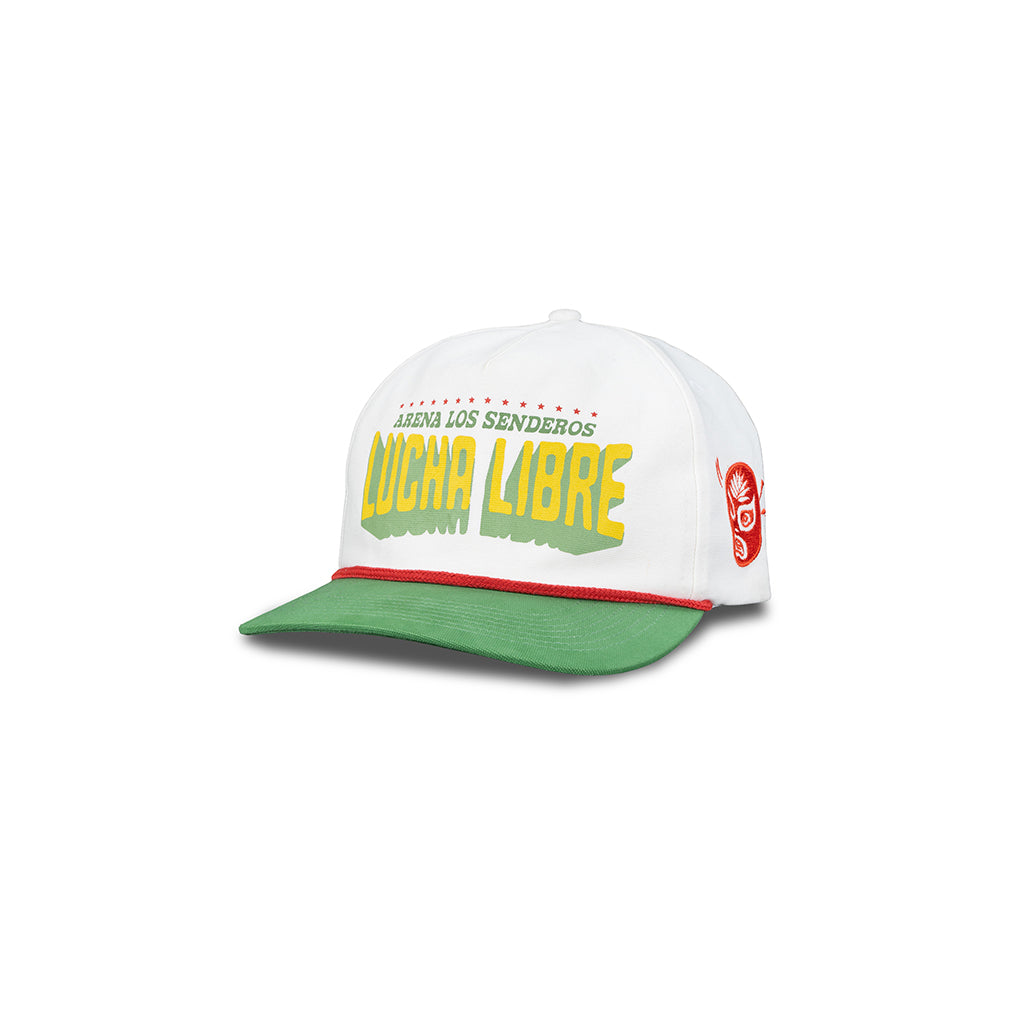 Cap with 'Lucha Libre' text on a white background