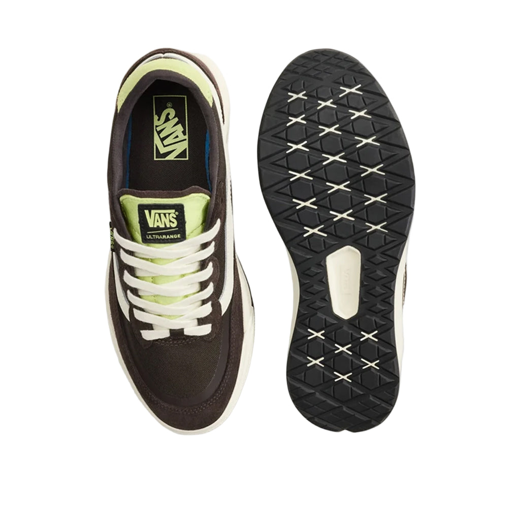 Vans sneaker with a focus on the sole design on a light gray background