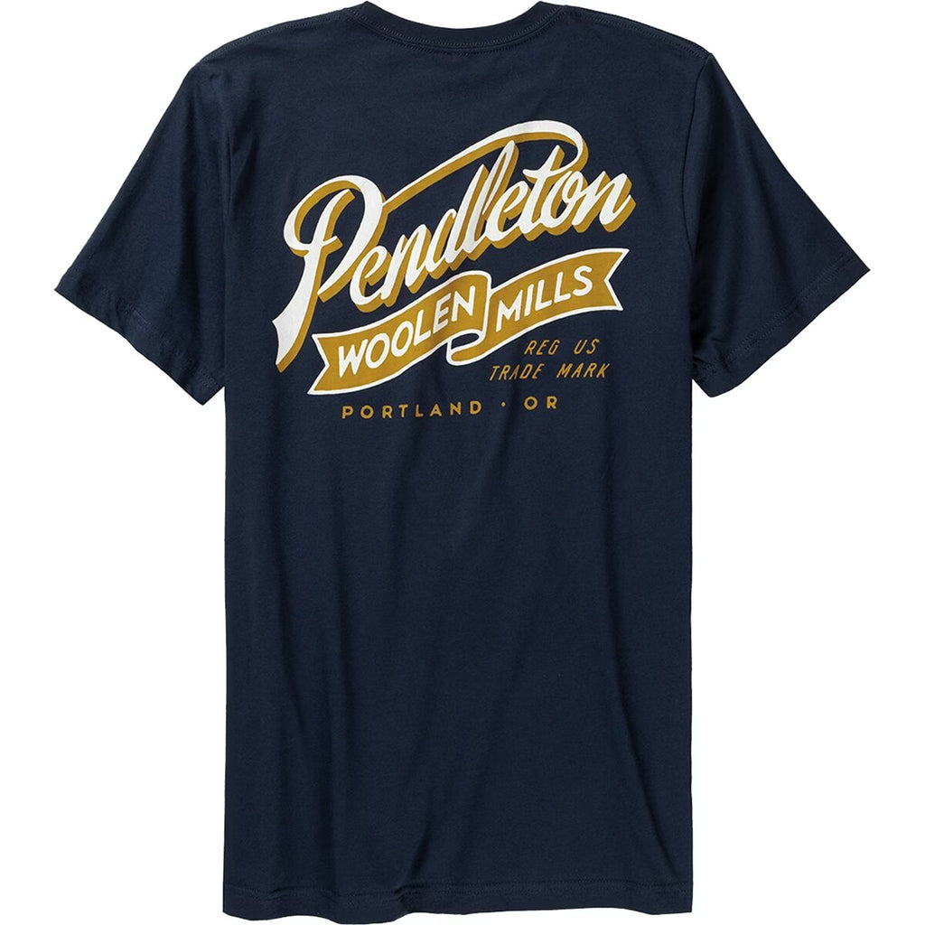 Ribbon Logo Graphic Tee Navy/Gold