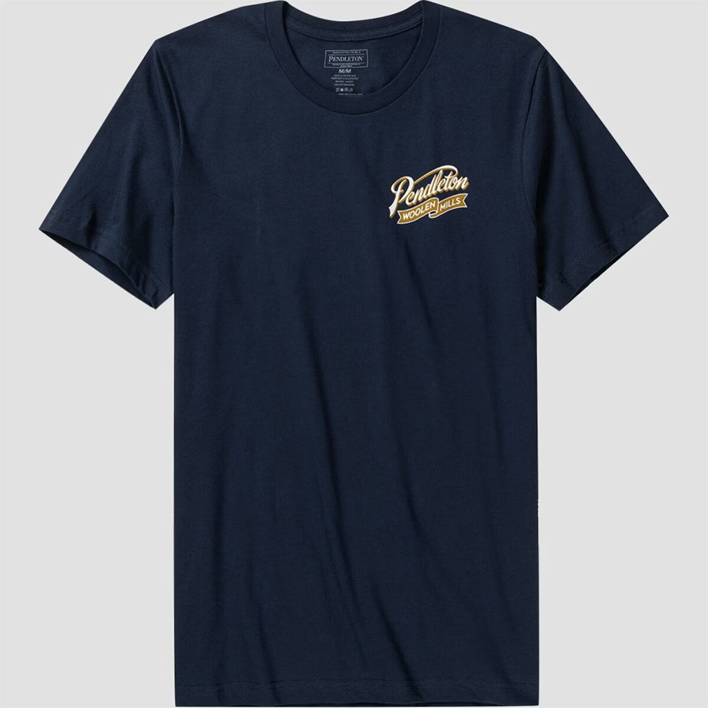 Ribbon Logo Graphic Tee Navy/Gold