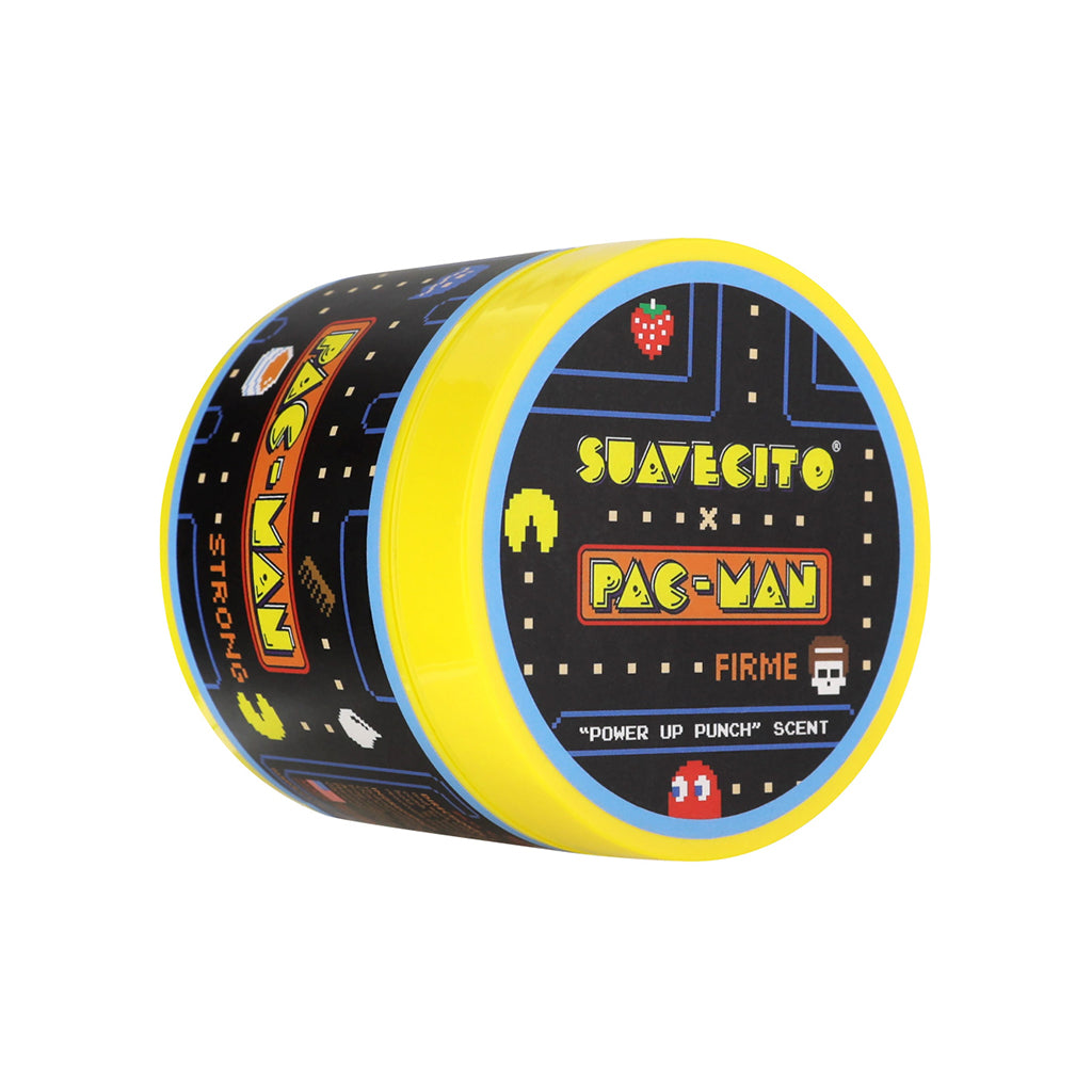 Pac-Man themed container with colorful graphics on a white background