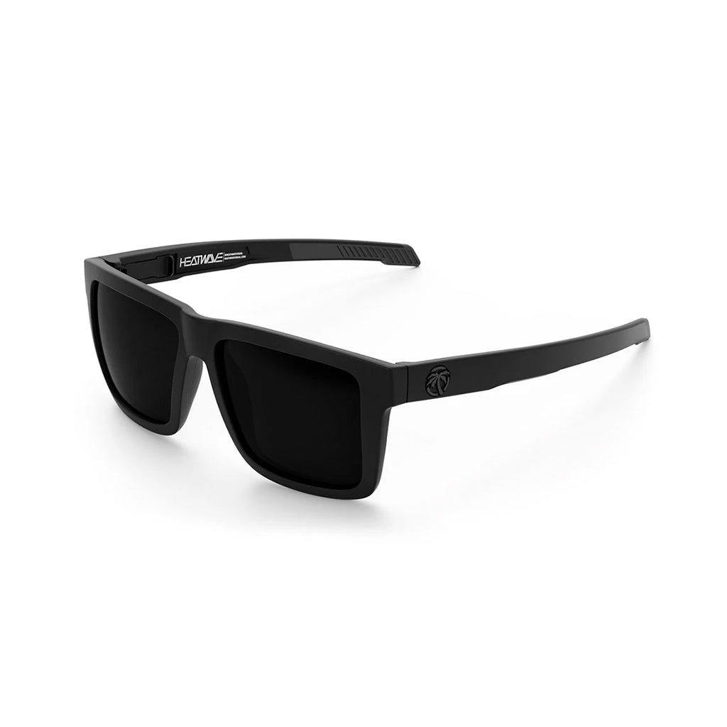 Performance XL Vise Z87+ Sunglasses: Black Frame / Ultra Black Lens on a white background