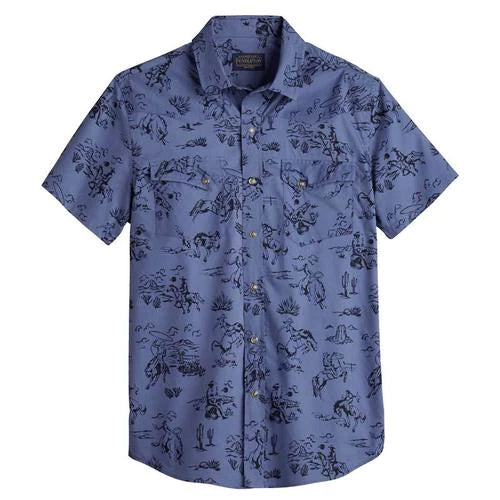Laramie Shirt S/S Blue Lariat 23'