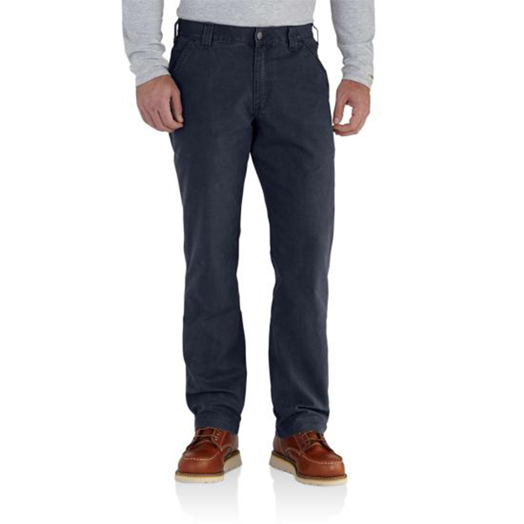 Relaxed Rugged Flex Canvas Work Pants Navy