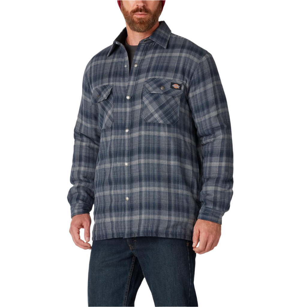 Sherpa Lined Flannel Shirt JKT Dark Navy/Dark Denim Plaid