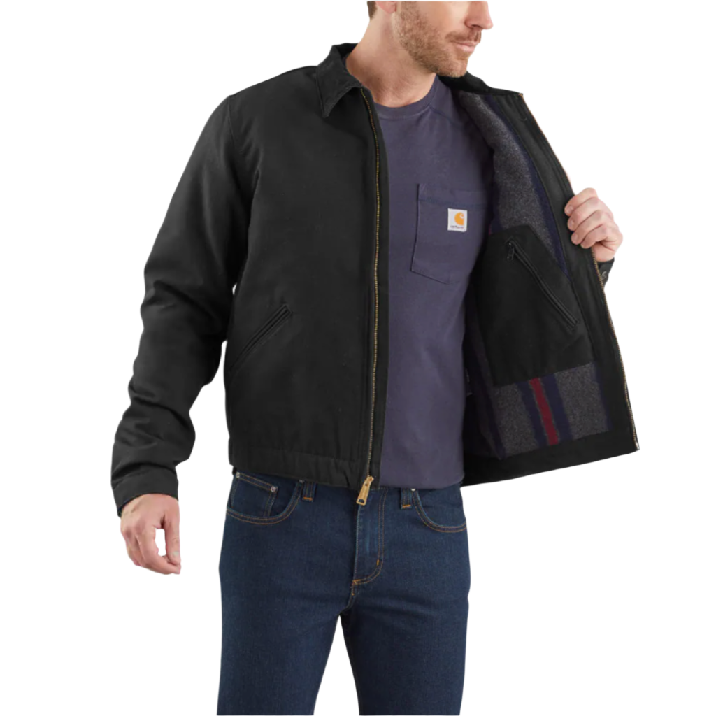 Duck Blanket-Lined Detroit Jacket Black