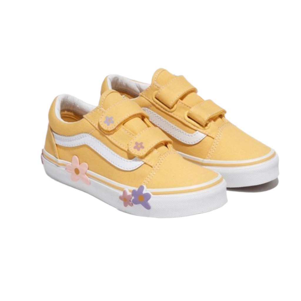 Vans Kids Old Skool V Flower Yellow Shoes – Gunthers Supply