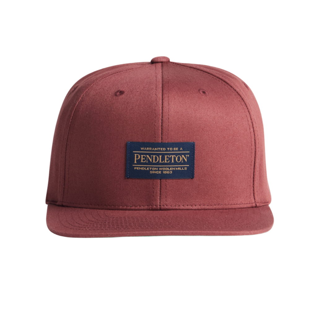 Logo Flat Brim Hat Maroon