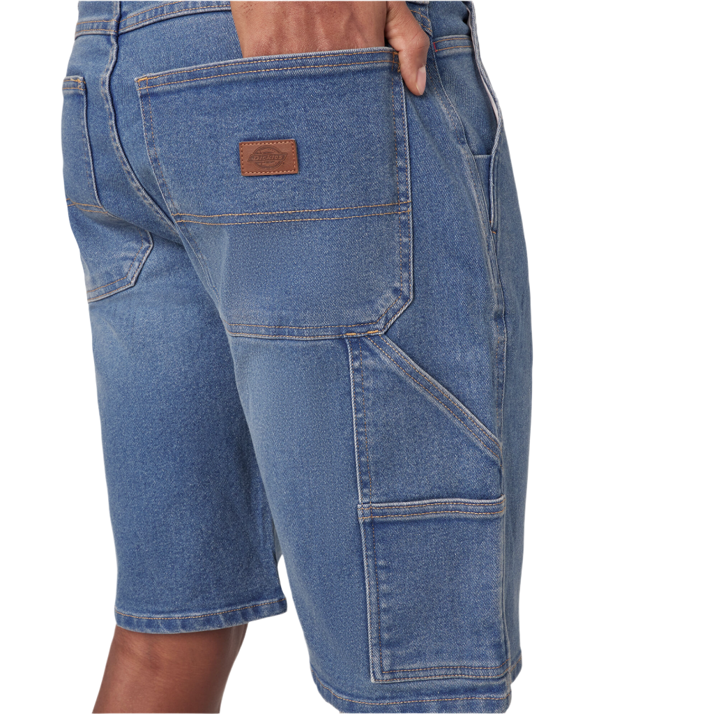Denim Utility Shorts 11" Light Denim Wash