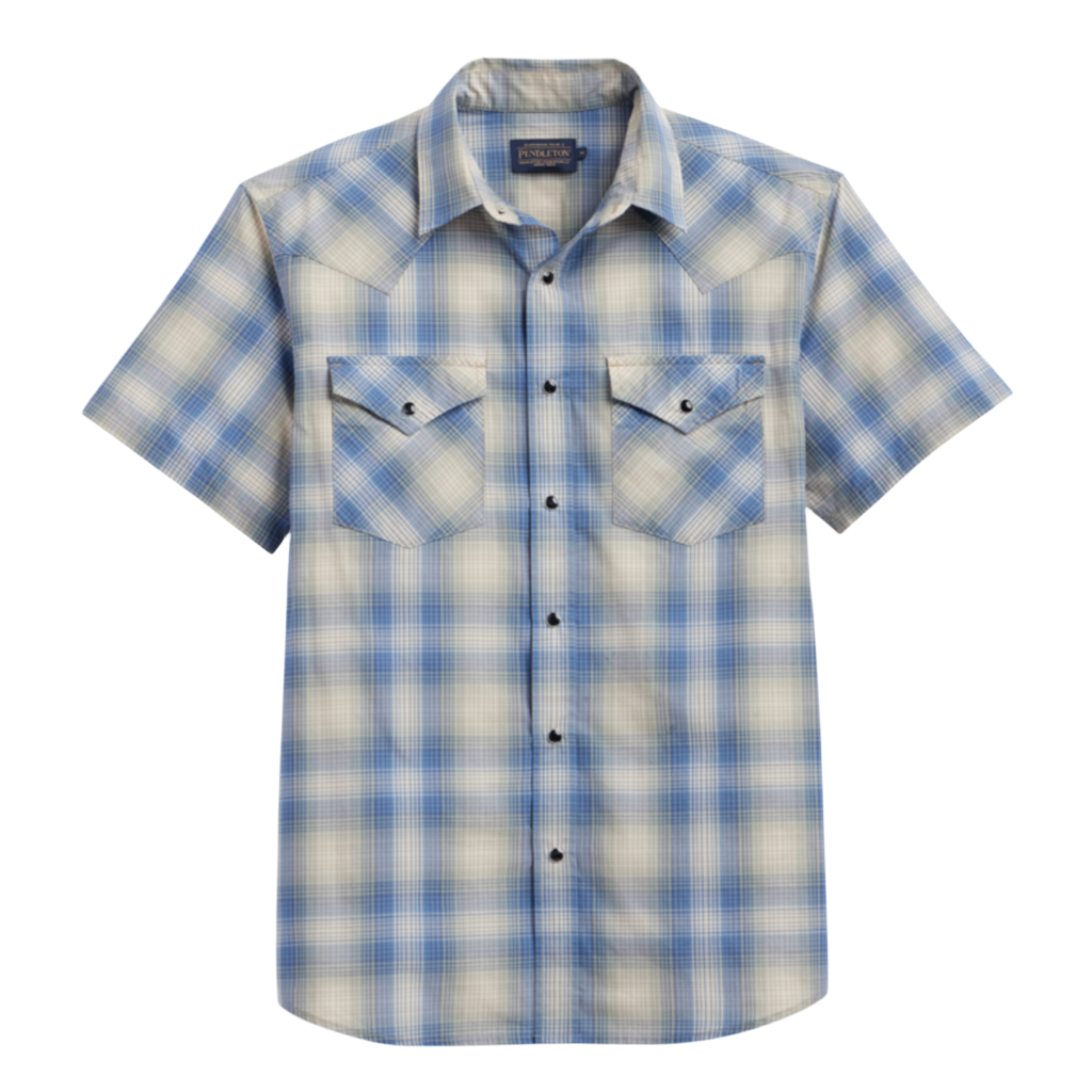 Frontier Shirt S/S Blue/Green Plaid