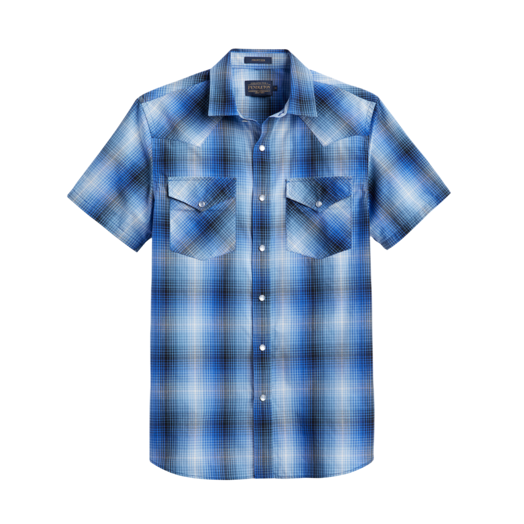 Frontier S/S Shirt Blue Plaid 24'