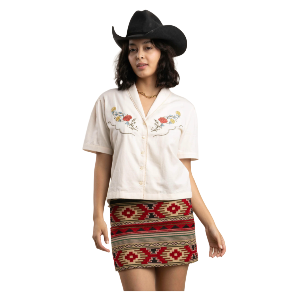Prairie Rose Lace Blouse White