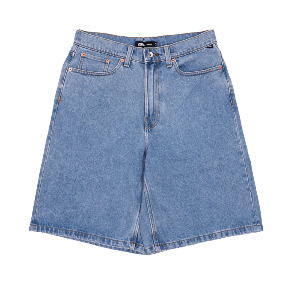 Check 5 Baggy Denim Shorts Stonewash Blue