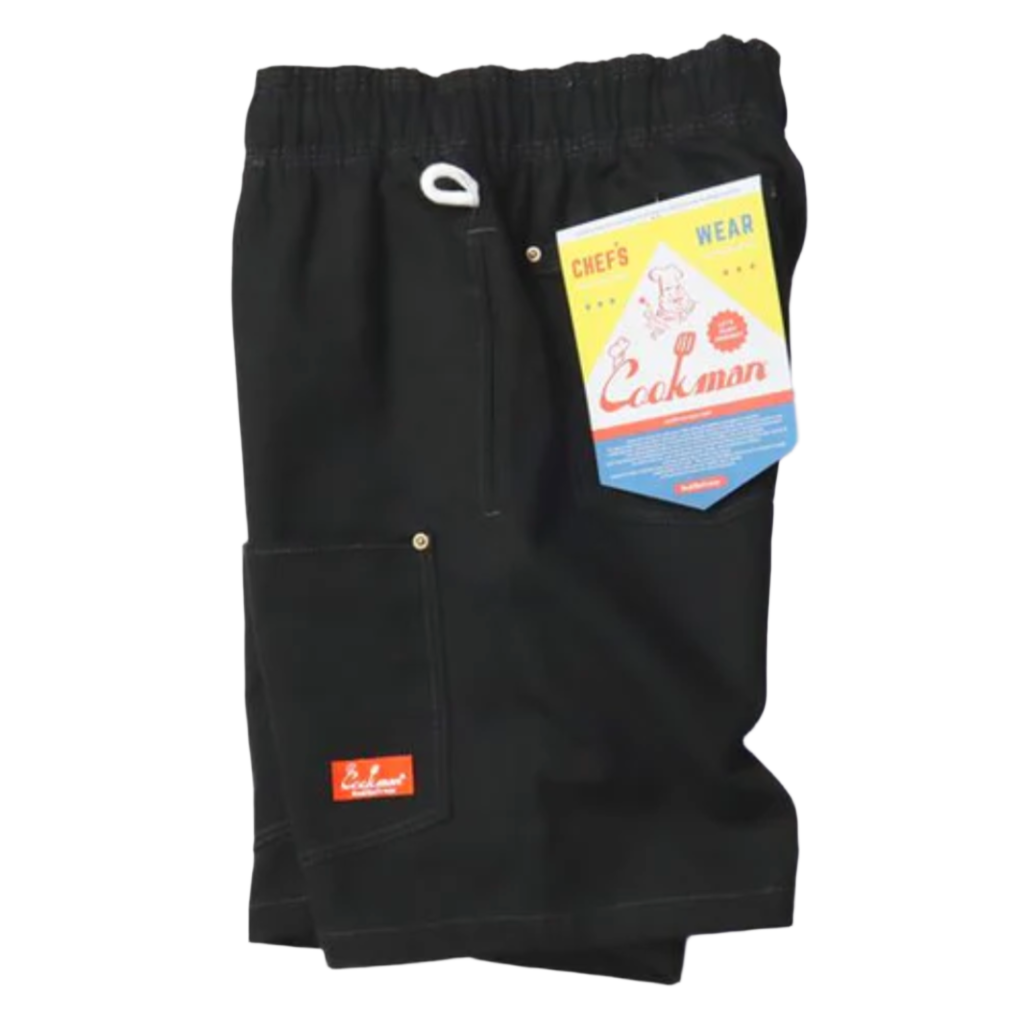 Chef Shorts Front Pocket Black