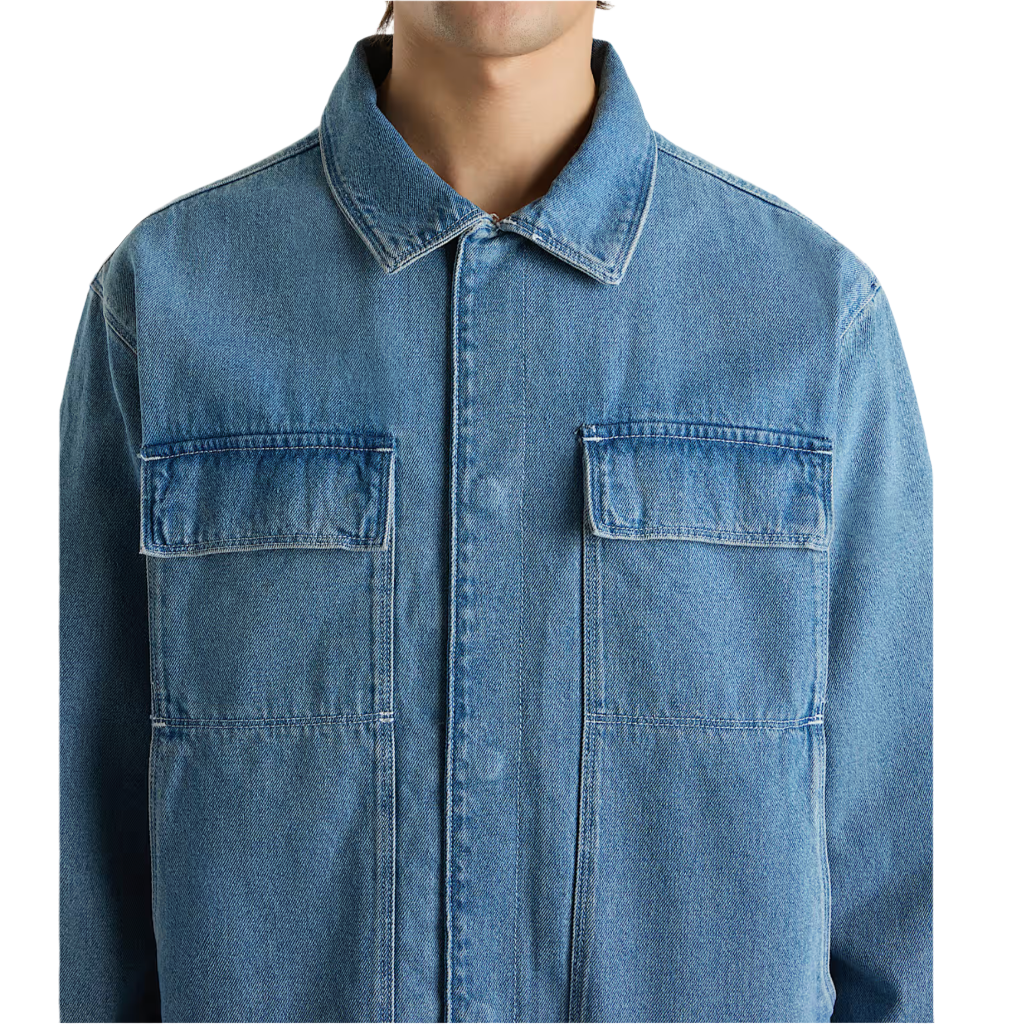 McAvoy Denim Station Jacket Stonewash Blue