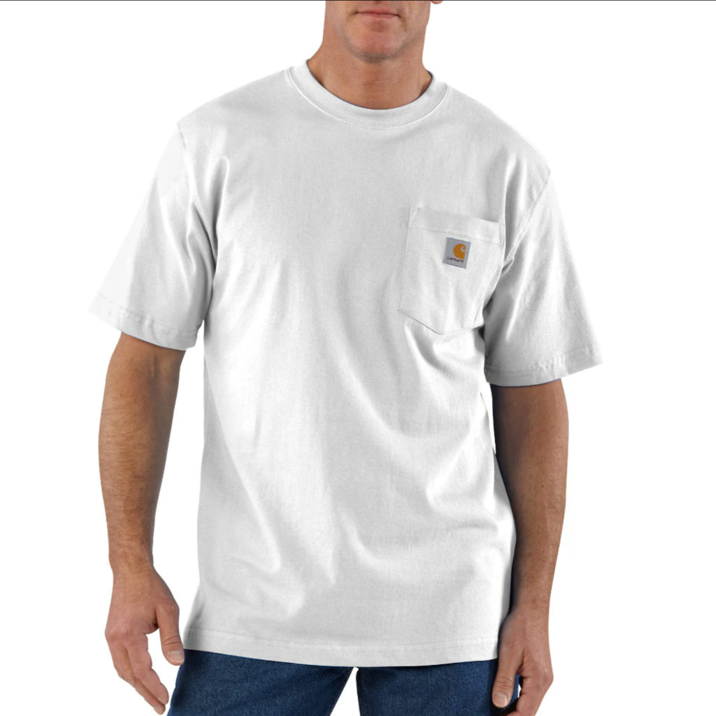 Loose Fit Heavyweight S/S Pocket Tee White